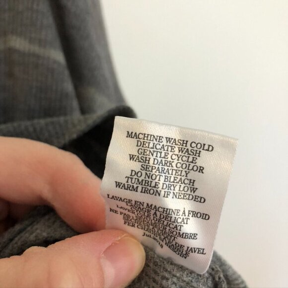 ALTAR'D STATE Gray Camo Camouflage Waffle Knit Thermal Long Sleeve Tee Top Small - Picture 8 of 11